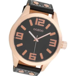 Oozoo Damen Armbanduhr Timepieces Analog Leder schwarz UOC1109A
