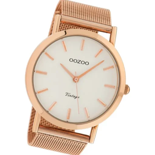 Oozoo Damen Armbanduhr Timepieces Analog Metall rosegold UOC9997A