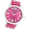 Oozoo Damen Armbanduhr Timepieces Analog Leder pink UOC1078A