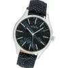 Oozoo Damen Armbanduhr Timepieces Analog Leder blau schwarz UOC10434