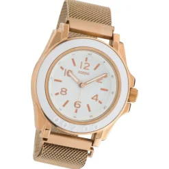 Oozoo Damen Armbanduhr Timepieces Analog Metall rosegold UOC10738