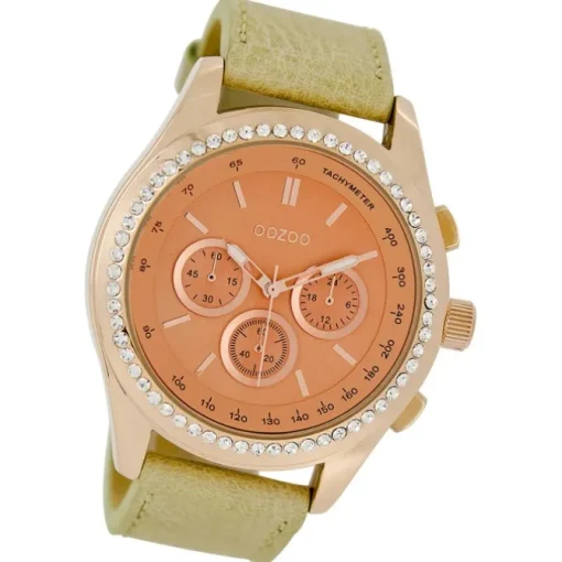 Oozoo Damen Armbanduhr Timepieces Analog Leder beige UOC5265A