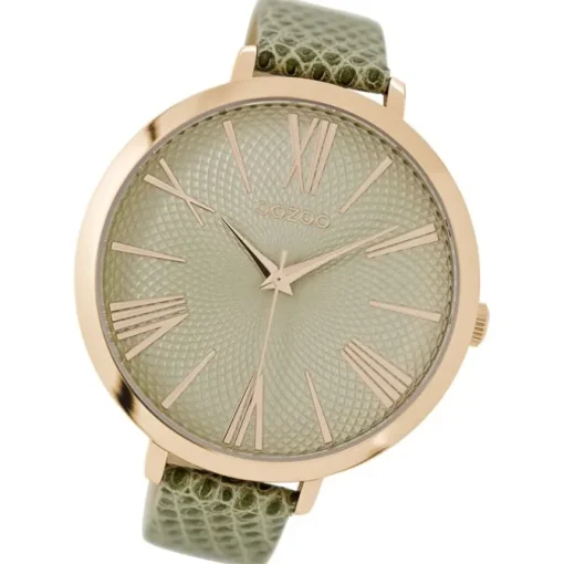 Oozoo Damen Armbanduhr Timepieces Analog Leder grün UOC9170A