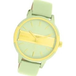 Oozoo Damen Armbanduhr Timepieces Analog Lederband hellgrün UOC11458