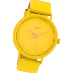 Oozoo Damen Armbanduhr Timepieces C10395 Quarzwerk Leder gelb UOC10395
