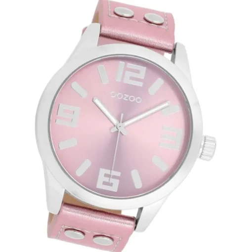 Oozoo Damen Armbanduhr Timepieces Analog Leder rosa UOC1083A