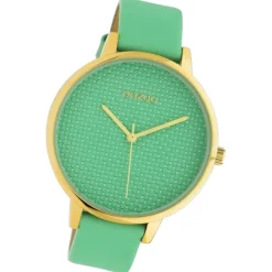 Oozoo Damen Armbanduhr Timepieces C10593 Analog Leder mintgrün UOC10593