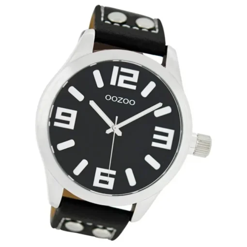 Oozoo Damen Armbanduhr Timepieces C1054 Analog Leder schwarz UOC1054A