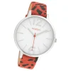 Oozoo Damen Armbanduhr Timepieces Analog Leder rot schwarz UOC10194