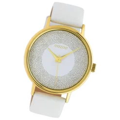 Oozoo Damen Armbanduhr Timepieces C10576 Analog Leder weiß UOC10576