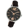 Oozoo Damen Armbanduhr Timepieces C10459 Analog Leder schwarz braun UOC10459