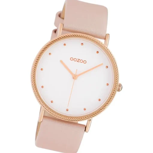 Oozoo Damen Armbanduhr Timepieces Analog Leder rosa UOC10417