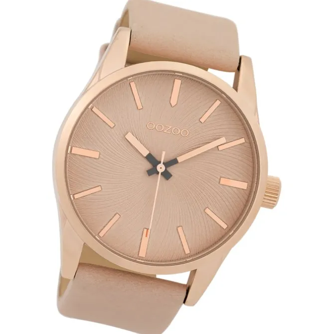 Oozoo Damen Armbanduhr Timepieces Analog Leder rosa UOC9626A