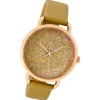 Oozoo Damen Armbanduhr Timepieces Analog Leder gelb UOC9100A