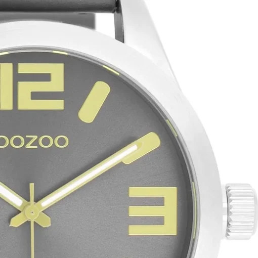 Oozoo Damen Armbanduhr Timepieces Analog Leder grau UOC1087A