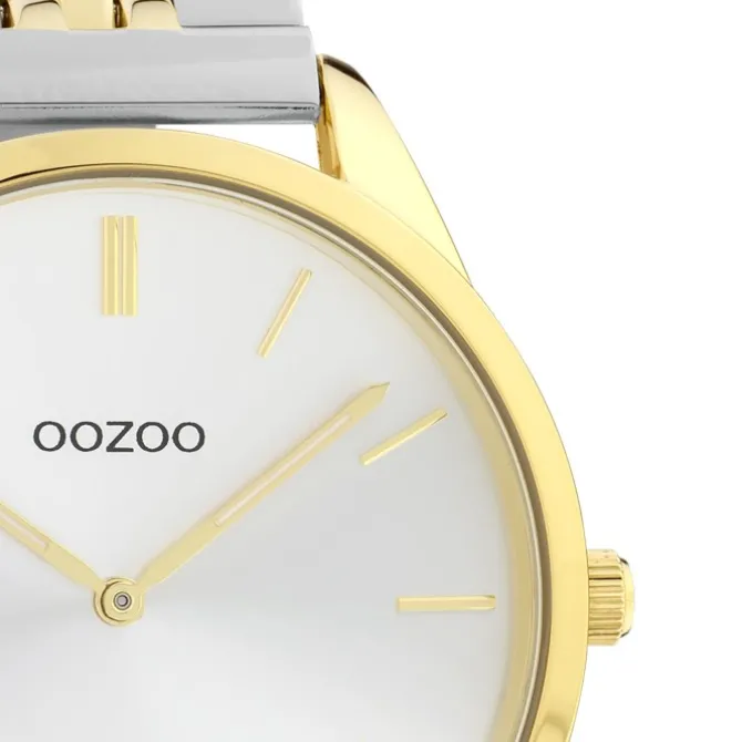 Oozoo Damen Armbanduhr Timepieces Analog Metall silber gold UOC9984A