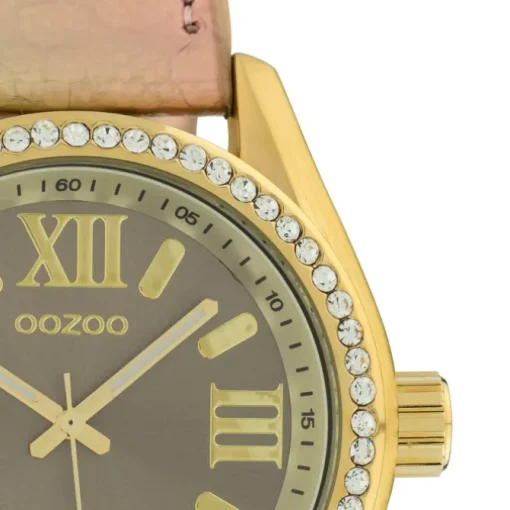 Oozoo Damen Armbanduhr Timepieces Analog Leder rosegold UOC10273