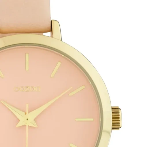 Oozoo Damen Armbanduhr Timepieces Analog Leder hellrosa UOC10386