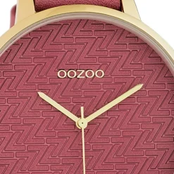 Oozoo Damen Armbanduhr Timepieces Analog Leder rot UOC10405
