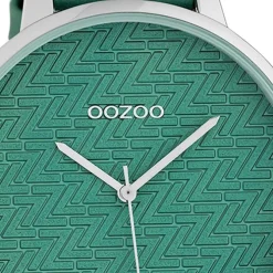 Oozoo Damen Armbanduhr Timepieces Analog Leder grün UOC10406