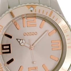 Oozoo Damen Armbanduhr Timepieces Analog Silikon beige UOC5060A
