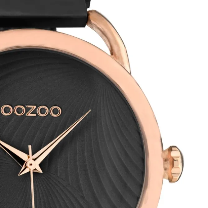 Oozoo Damen Armbanduhr Timepieces Analog Metall schwarz UOC10699