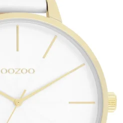 Oozoo Damen Armbanduhr Timepieces Analog Leder weiß UOC11346