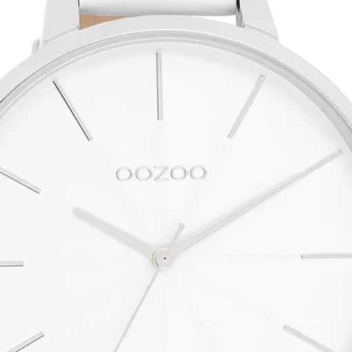 Oozoo Damen Armbanduhr Timepieces Analog Leder weiß UOC11345