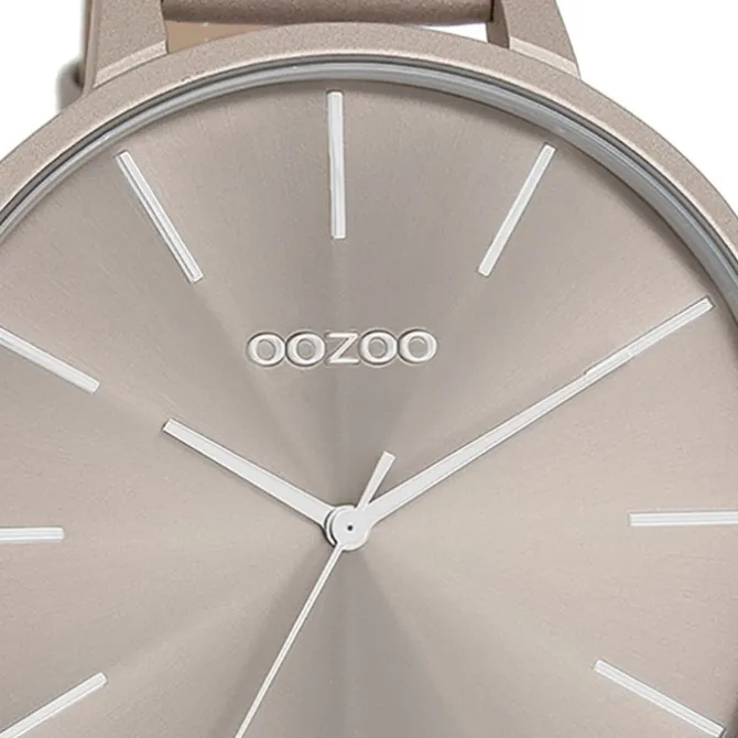 Oozoo Damen Armbanduhr Timepieces Analog Leder taupe braun UOC11347