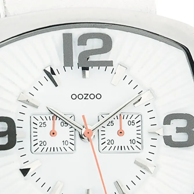 Oozoo Damen Armbanduhr Timepieces Analog Leder weiß UOC3260A