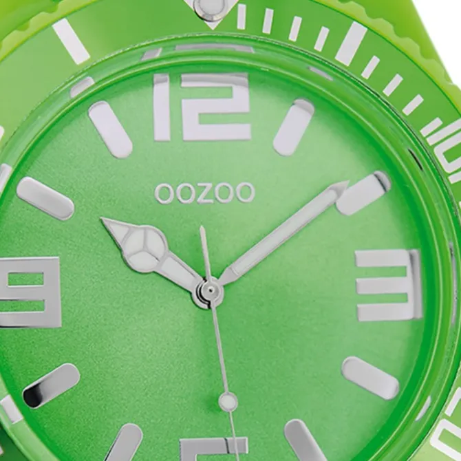 Oozoo Damen Armbanduhr Timepieces Analog Silikon grün UOC4656A
