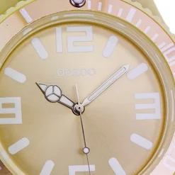 Oozoo Damen Armbanduhr Timepieces Analog Silikon beige UOC4657A