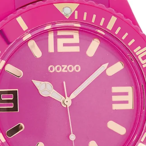 Oozoo Damen Armbanduhr Timepieces Analog Silikon pink UOC5027A