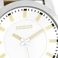 Oozoo Damen Armbanduhr Timepieces Analog Leder weiß UOC6116A