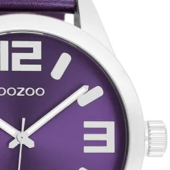 Oozoo Damen Armbanduhr Timepieces Analog Leder lila UOC1080A