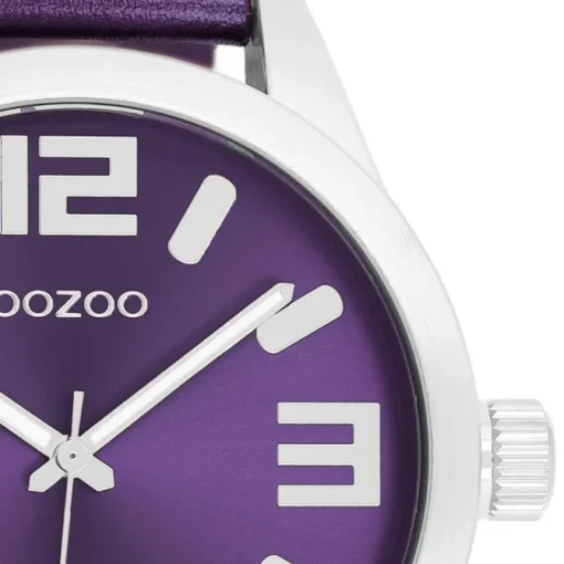 Oozoo Damen Armbanduhr Timepieces Analog Leder lila UOC1080A