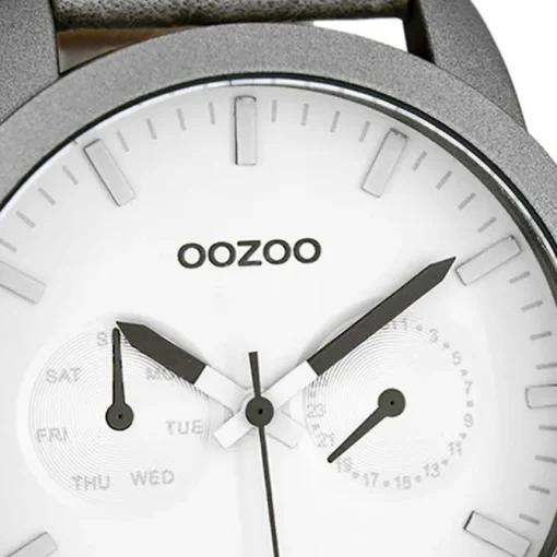 Oozoo Damen Armbanduhr Timepieces Analog Leder grau UOC8255A