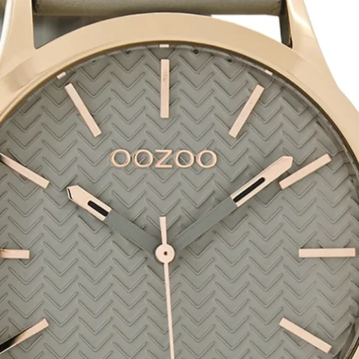 Oozoo Damen Armbanduhr Timepieces Analog Leder grau UOC9015A