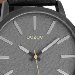 Oozoo Damen Armbanduhr Timepieces Analog Leder schwarz UOC9028A