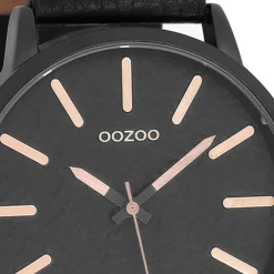 Oozoo Damen Armbanduhr Timepieces Analog Leder schwarz UOC9029A