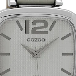 Oozoo Damen Armbanduhr Timepieces Analog Leder grau UOC9180A