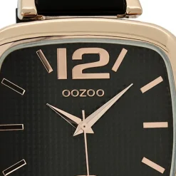 Oozoo Damen Armbanduhr Timepieces Analog Leder schwarz UOC9184A