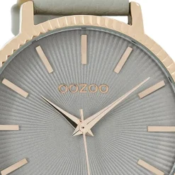 Oozoo Damen Armbanduhr Timepieces Analog Leder grau UOC9195A