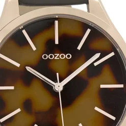 Oozoo Damen Armbanduhr Timepieces Analog Leder grau UOC9504A
