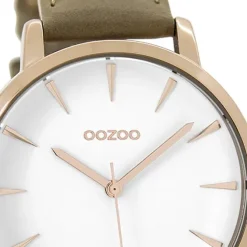 Oozoo Damen Armbanduhr Timepieces Analog Leder beige UOC9508A