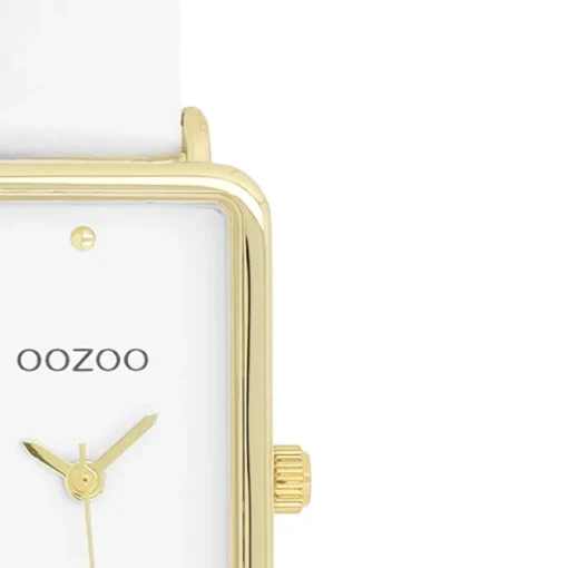 Oozoo Damen Armbanduhr Timepieces Analog Lederband weiß UOC11530