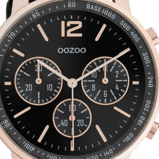Oozoo Damen Armbanduhr Timepieces C10814 Analog Leder schwarz UOC10814