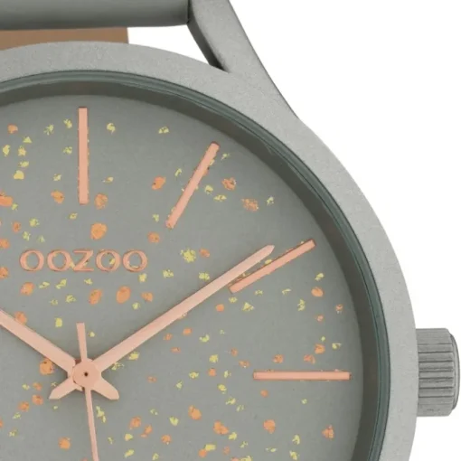 Oozoo Damen Armbanduhr Timepieces C10088 Analog Leder grau UOC10088
