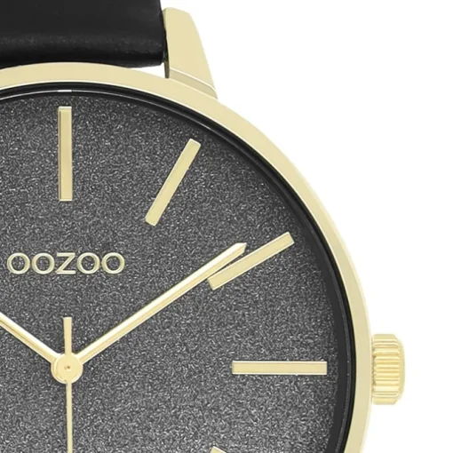 Oozoo Damen Armbanduhr Timepieces C11034 Analog Leder schwarz UOC11034
