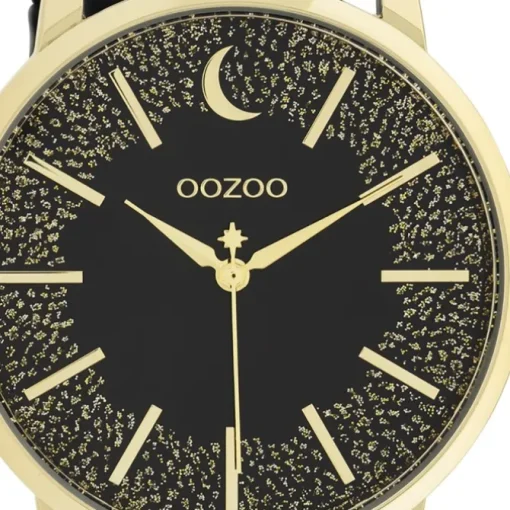 Oozoo Damen Armbanduhr Timepieces C11044 Analog Leder schwarz UOC11044